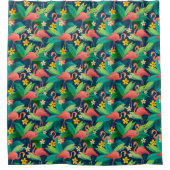 Flamingo Pattern Duschvorhang (Vorderseite)