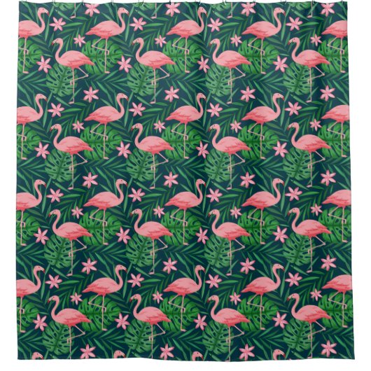 Flamingo Pattern Duschvorhang (Vorderseite)