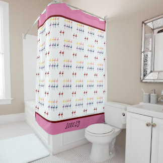 Flamingo Pattern farbenfroh Duschvorhang