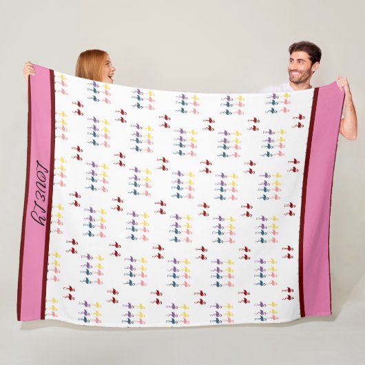 Flamingo Pattern farbenfroh Fleecedecke (Beispiel)