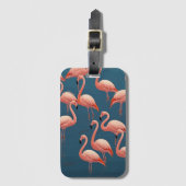 Flamingo Pattern Gepäckanhänger (Vorderseite Vertikal)