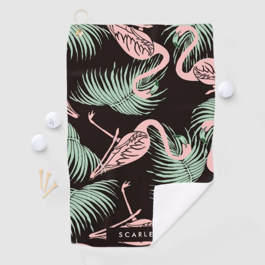 Flamingo Pattern Golfhandtuch (Insitu)