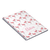 Flamingo Pattern Individuelle Name Notizblock (Rechte Seite)