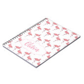 Flamingo Pattern Individuelle Name Notizblock (Linke Seite)