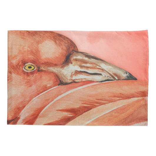 Flamingo Pattern Kissenbezug (Rückseite-Links)