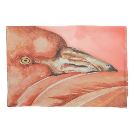 Flamingo Pattern Kissenbezug (Vorderseite-Links)