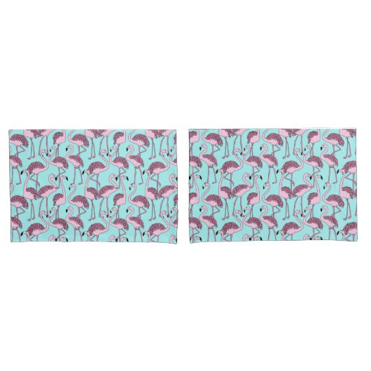 Flamingo Pattern Kissenbezug (Vorderseite-Set)