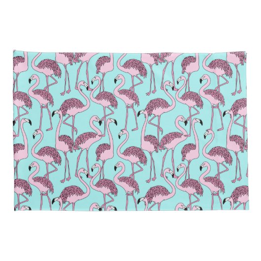 Flamingo Pattern Kissenbezug (Rückseite-Rechts)