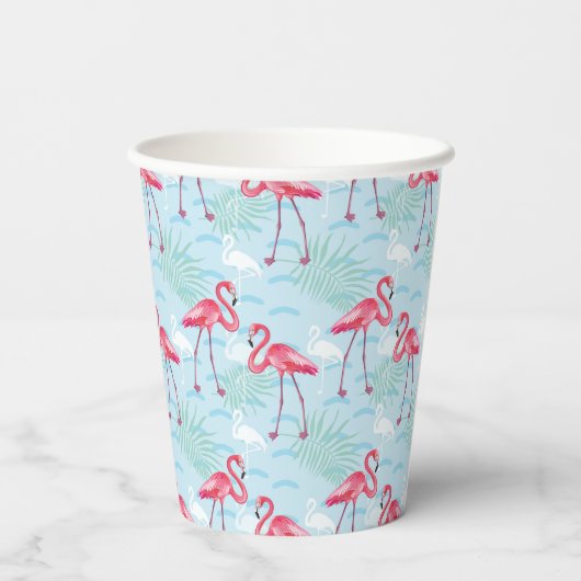 Flamingo Pattern Pappbecher (Rückseite)