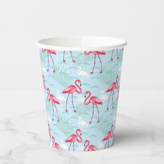 Flamingo Pattern Pappbecher (Links)