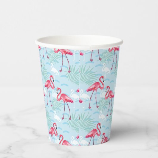 Flamingo Pattern Pappbecher (Rechts)