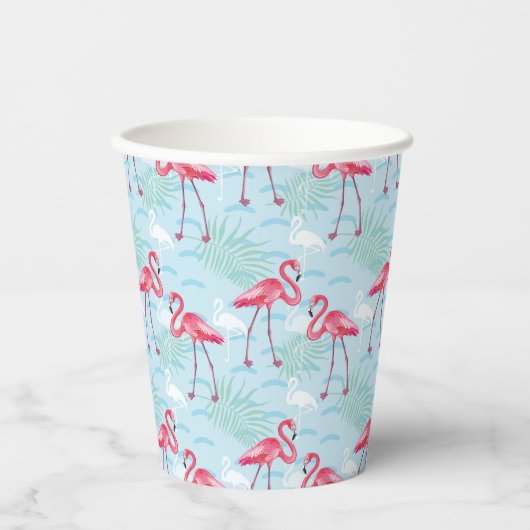 Flamingo Pattern Pappbecher (Vorderseite)