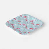 Flamingo Pattern Pappteller (Gewinkelt)