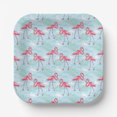 Flamingo Pattern Pappteller (Vorderseite)