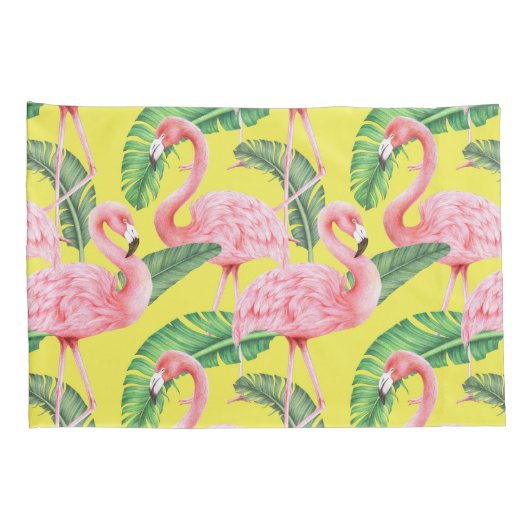 Flamingo Pattern Pillow Case Kissenbezug (Rückseite-Rechts)