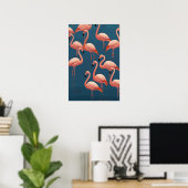 Flamingo Pattern Poster (Heimbüro)