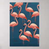 Flamingo Pattern Poster (Vorne)