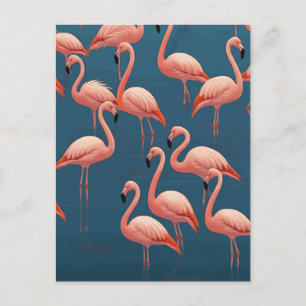 Flamingo Pattern Postkarte