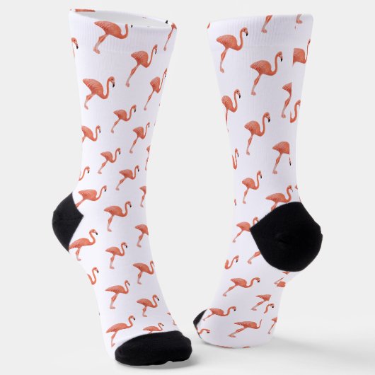 Flamingo Pattern Socken (Gewinkelt)