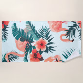 Flamingo Pattern Strandtuch (Vorderseite)