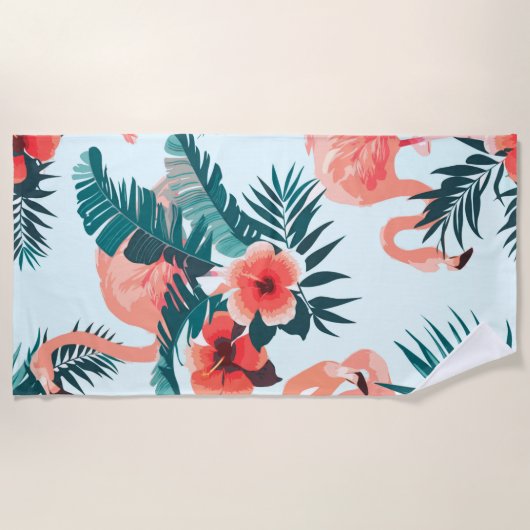 Flamingo Pattern Strandtuch (Vorderseite)