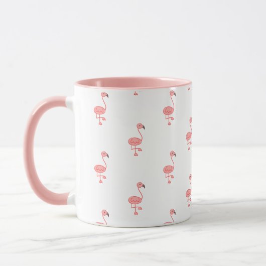 Flamingo Pattern Tasse (Links)