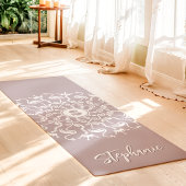 Flamingo Pearl Mandala Monogram Lavender Beachy Yogamatte