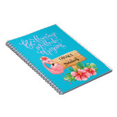 FLAMINGO PERSONALISIERT NOTEBOOK NOTIZBLOCK (Rechte Seite)