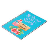FLAMINGO PERSONALISIERT NOTEBOOK NOTIZBLOCK (Linke Seite)