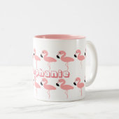 Flamingo Personalisiert Zweifarbige Tasse (VorderseiteRechts)