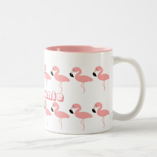 Flamingo Personalisiert Zweifarbige Tasse