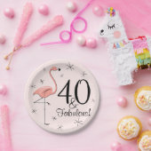 Flamingo Pink 40 und Fabelpapier Pappteller (Party)
