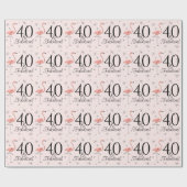 Flamingo Pink '40 und Fabulous!' Packpapier (Flach)
