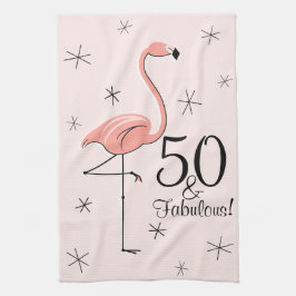 Flamingo Pink 50 und Fabulous! Küchenhandtuch Geschirrtuch