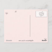 Flamingo Pink "50 und Fabulous!" Postkarte (Rückseite)