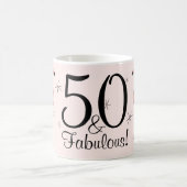 Flamingo Pink '50 und Fabulous!' Tasse (Mittel)