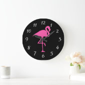 FLAMINGO PINK ART Wall Clock Große Wanduhr (Zuhause)