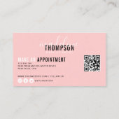 Flamingo Pink Beruflich Make Up Artist Visitenkarte (Rückseite)