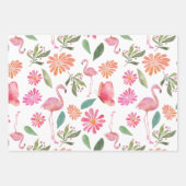 Flamingo Pink Bird Nature Tropical Bird Geschenkpapier Set (Vorderseite 3)