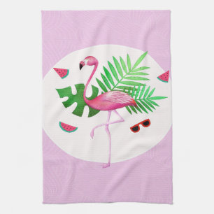 Flamingo Pink Bird Watermelon   Flamingo Lovers Geschirrtuch