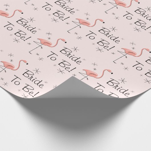 Flamingo Pink 'Bride To Be'! Packpapier (Ecke)