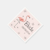 Flamingo Pink Bridge und Date Paper Napkins Serviette (Ecke)