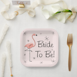 Flamingo Pink Brie to Be! Platz! Pappteller