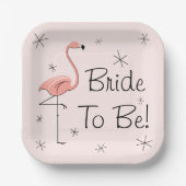 Flamingo Pink Brie to Be! Platz! Pappteller (Vorderseite)