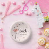 Flamingo Pink Brie und Datum Pappteller (Party)