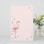 Flamingo Pink Briefpapier (Stehend Vorderseite)