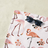 Flamingo Pink Coral Name Strandtuch (Beispiel)