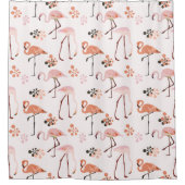 Flamingo Pink Coral Pattern Duschvorhang (Vorderseite)