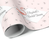 Flamingo Pink Diamant Brautparty Packpapier (Rolleneckpunkt)