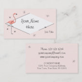 Flamingo Pink Diamant Visitenkarte (Vorne/Hinten)